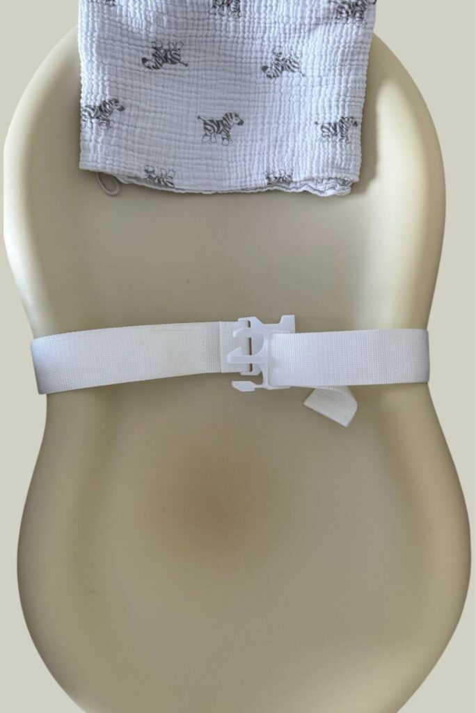 Close-up of the Keekaroo changing pad showing a visible stain on the surface.